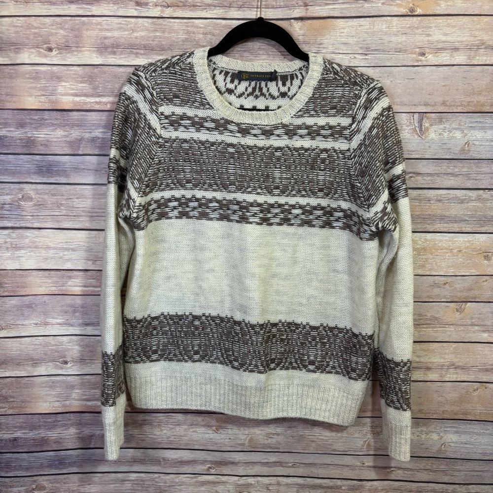 Outback Red Two Tone Wool Sweater Size Large